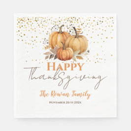 Happy Thanksgiving Pumpkin Serviette