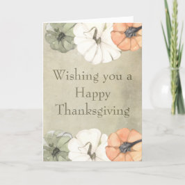 Happy Thanksgiving Pumpkins Custom Message Karte