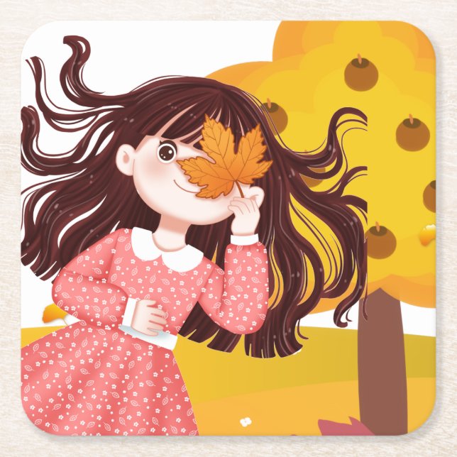 Happy Thanksgiving Rechteckiger Pappuntersetzer (Vorderseite)