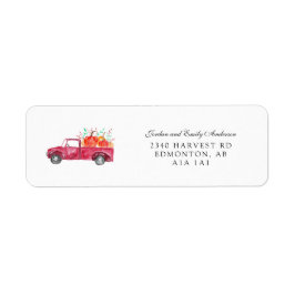 Happy Thanksgiving Red Truck Fall Harvest Pumpkin