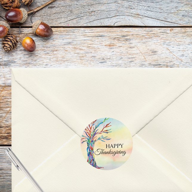 Happy Thanksgiving Runder Aufkleber (Von Creator hochgeladen)