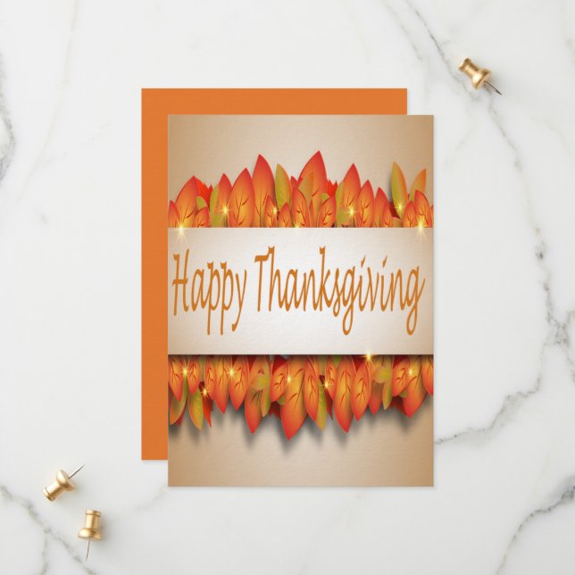 Happy Thanksgiving Save The Date (Vorderseite/Rückseite Beispiel)