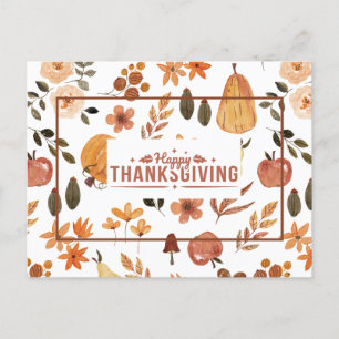 Happy Thanksgiving Schöne Herbsternte Feiertagspostkarte