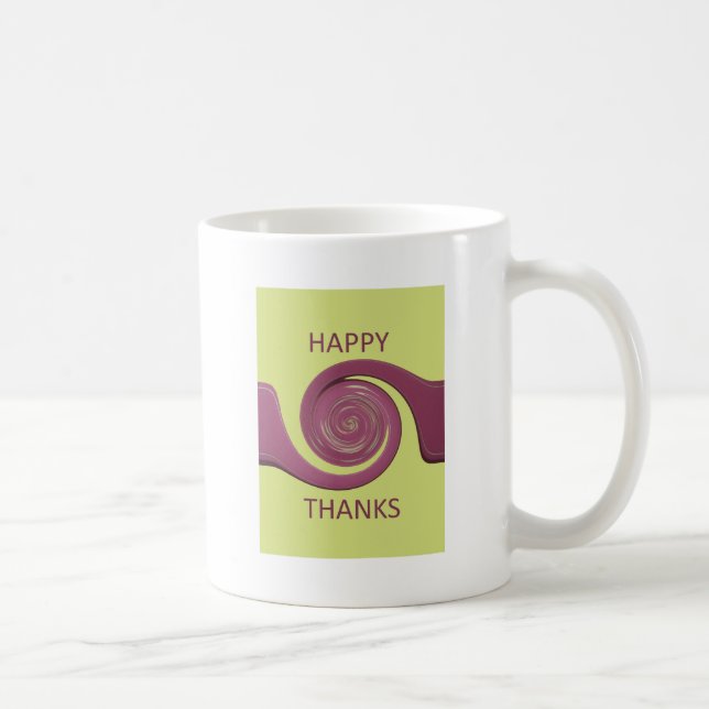 Happy Thanksgiving Schönes Phantastisches Textkuns Kaffeetasse (Rechts)
