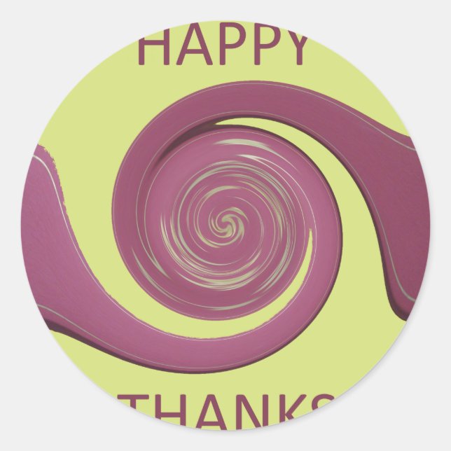 Happy Thanksgiving Schönes Phantastisches Textkuns Runder Aufkleber (Vorderseite)