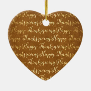 Happy Thanksgiving-Schrift Keramikornament