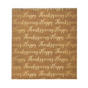 Happy Thanksgiving-Schrift Notizblock