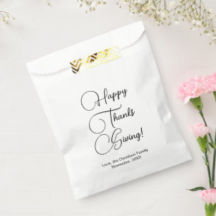 Happy Thanksgiving schwarze benutzerdefinierte Skr Geschenktütchen