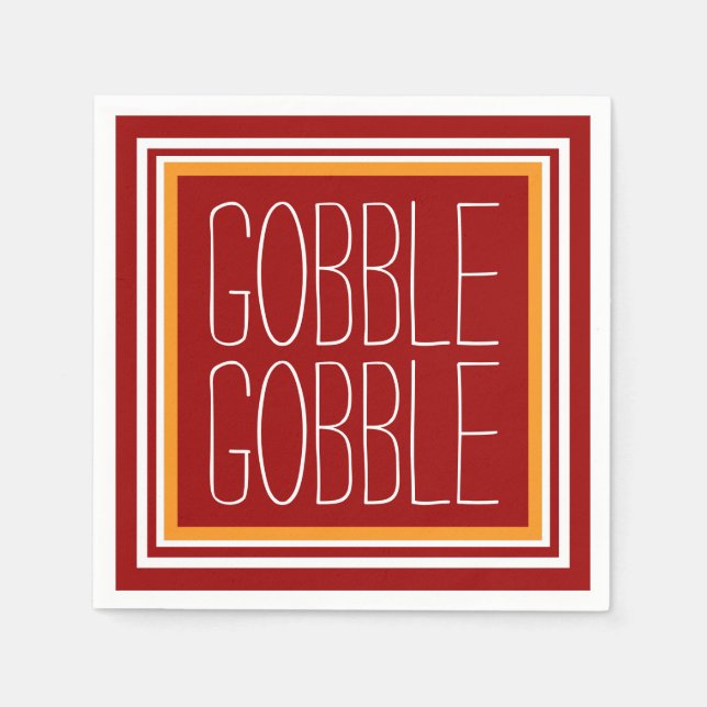 Happy Thanksgiving Serviette (Vorderseite)