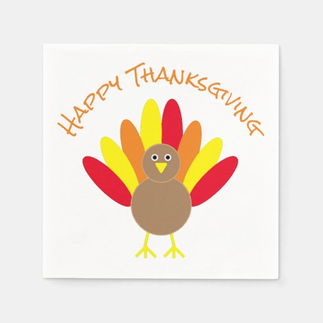 Happy Thanksgiving Serviette (Vorderseite)
