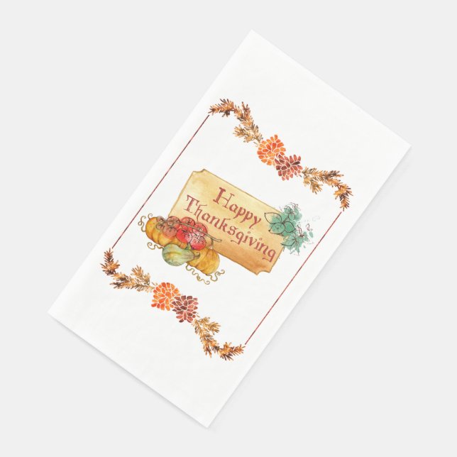 Happy Thanksgiving Serviette (Ecke)