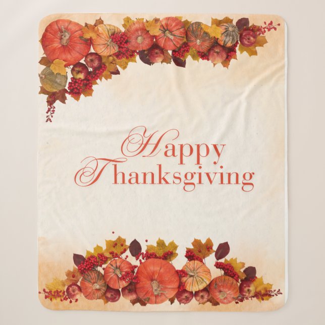 Happy Thanksgiving Sherpadecke (Vorderseite)