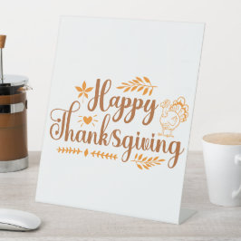 Happy Thanksgiving Sockelschild