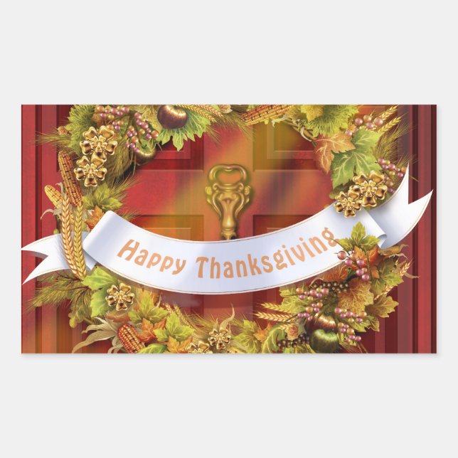 Happy Thanksgiving Sticker (Vorderseite)