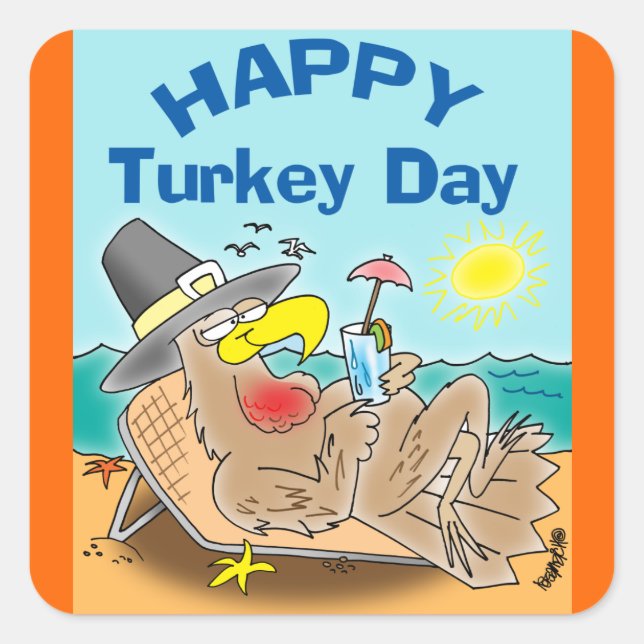 Happy Thanksgiving Stickers (Vorderseite)