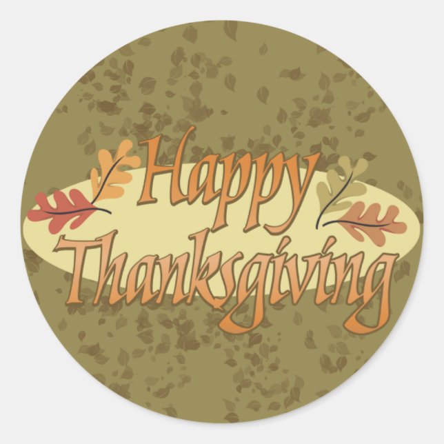 Happy Thanksgiving Stickers (Vorderseite)