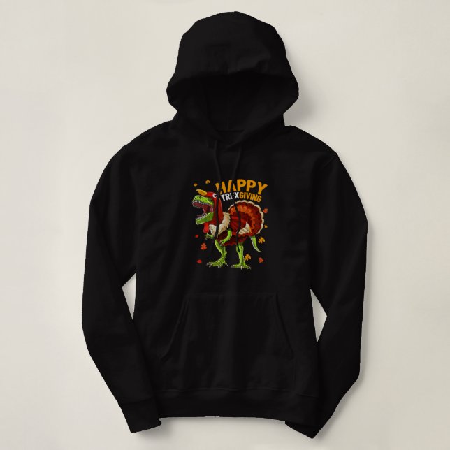 Happy Thanksgiving T Rex Dinosaur Türkei Kostüm B Hoodie (Design vorne)