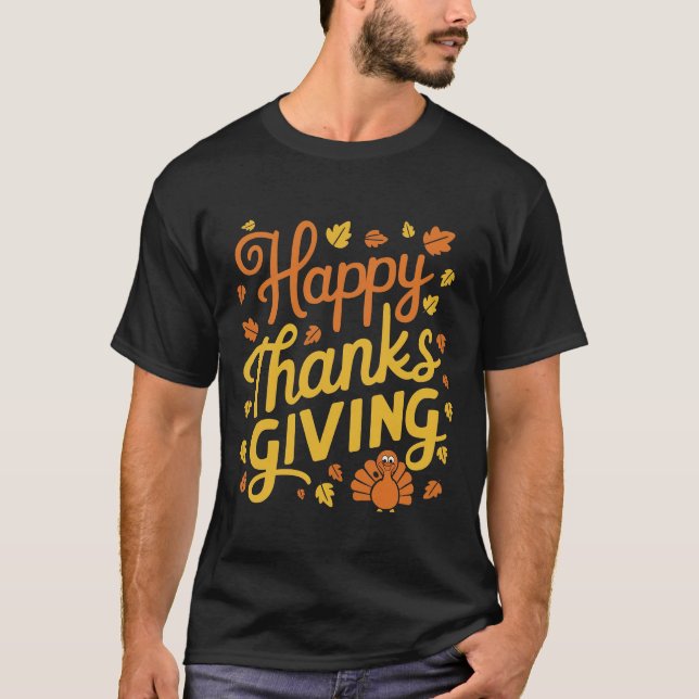 Happy Thanksgiving T-Shirt (Vorderseite)