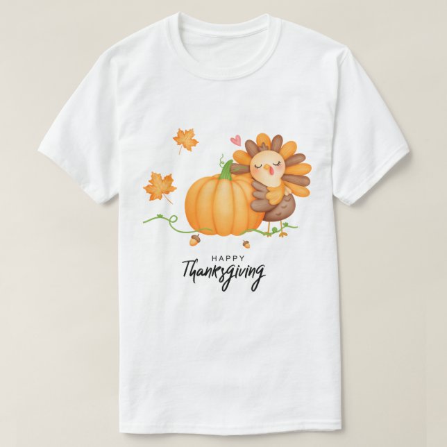 Happy Thanksgiving T - Shirt (Design vorne)