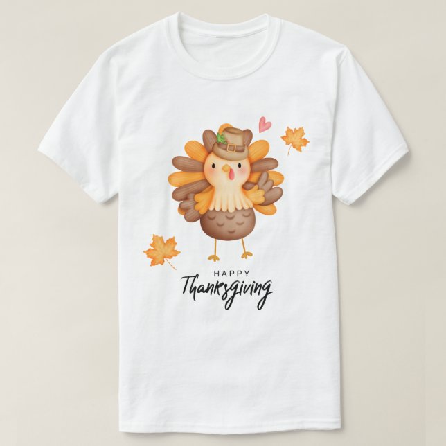 Happy Thanksgiving T - Shirt (Design vorne)