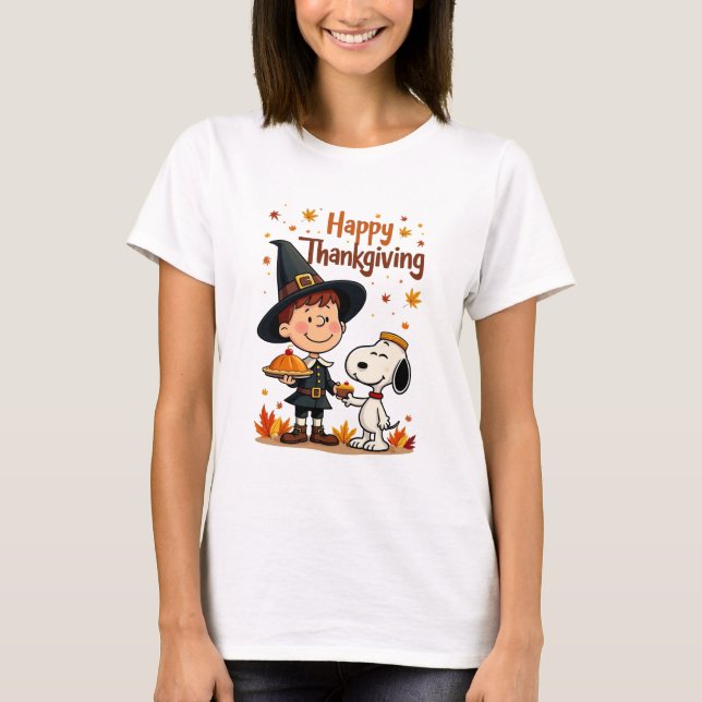 Happy Thanksgiving T-Shirt (Vorderseite)