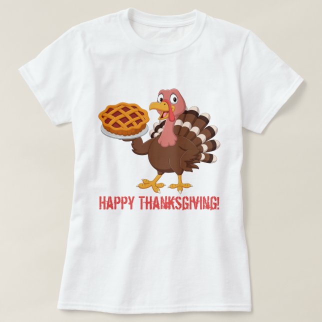 Happy Thanksgiving T - Shirt (Design vorne)