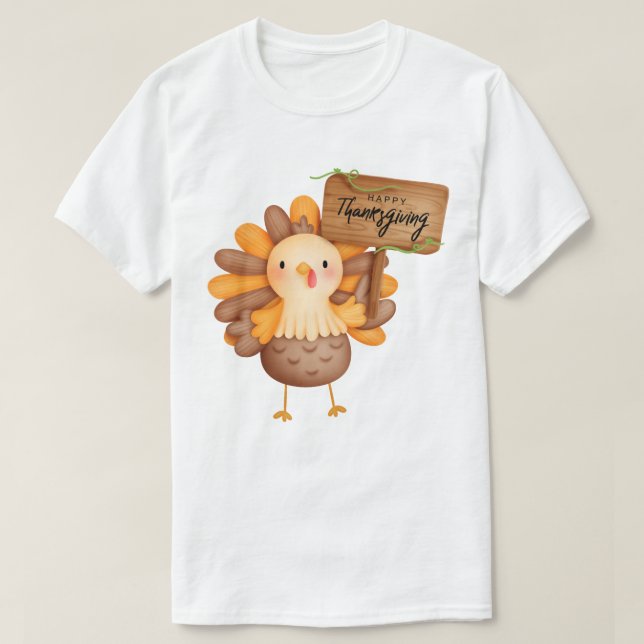 Happy Thanksgiving T - Shirt (Design vorne)