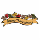 Happy Thanksgiving Table Decoration Freistehende Fotoskulptur<br><div class="desc">Happy Thanksgiving Table Decoration ©2009 Design von M. Hamilton, verfügbar @ Noteworthy.</div>