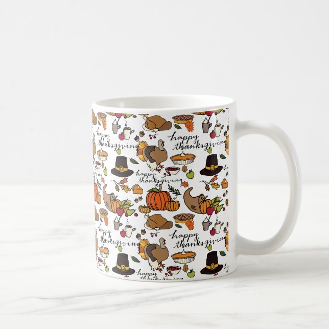 Happy Thanksgiving Themed Tasse (Rechts)
