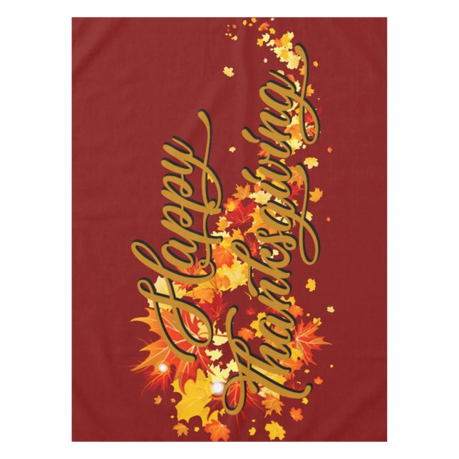 Happy Thanksgiving Tischdecke (Vorderseite)
