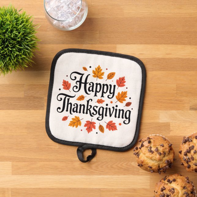 Happy Thanksgiving Topflappen (Oben Unten)