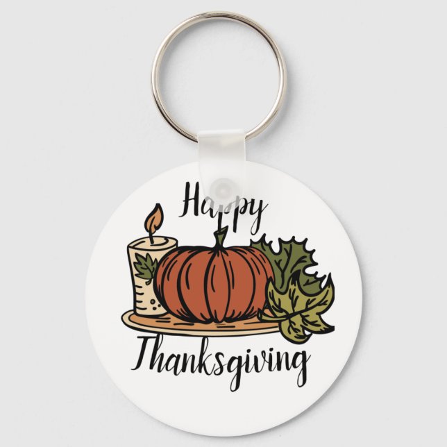Happy Thanksgiving Tote Bag Schlüsselanhänger (Vorderseite)