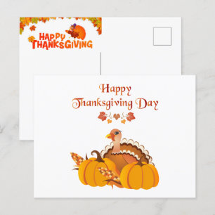 Happy Thanksgiving Trukey Feiertagspostkarte