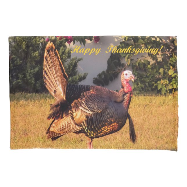Happy Thanksgiving Truthahnvogel Kissenbezug (Vorderseite)