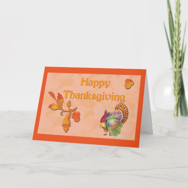 Happy Thanksgiving Türkei Feiertagskarte (Vorderseite)