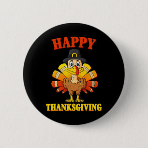 Happy Thanksgiving Türkei Pilgrim Boys Girls Kinde Button