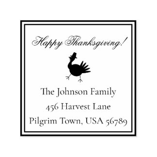 Happy Thanksgiving Türkei Rücksendeadresse Permastempel