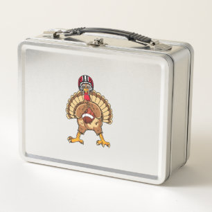 Happy Thanksgiving Türkei spielen Fußball Vater Mä Metall Brotdose