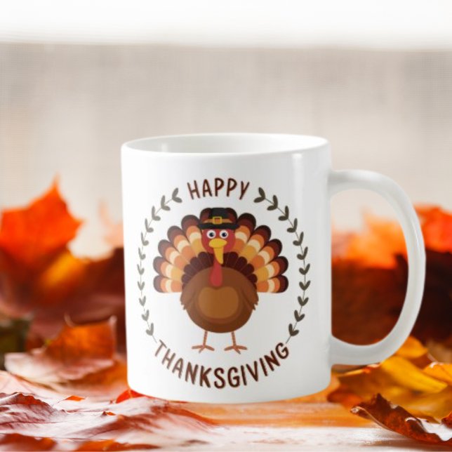 Happy Thanksgiving Türkei Tasse (Von Creator hochgeladen)