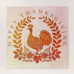 Happy Thanksgiving Turkey Jigsaw Puzzle
