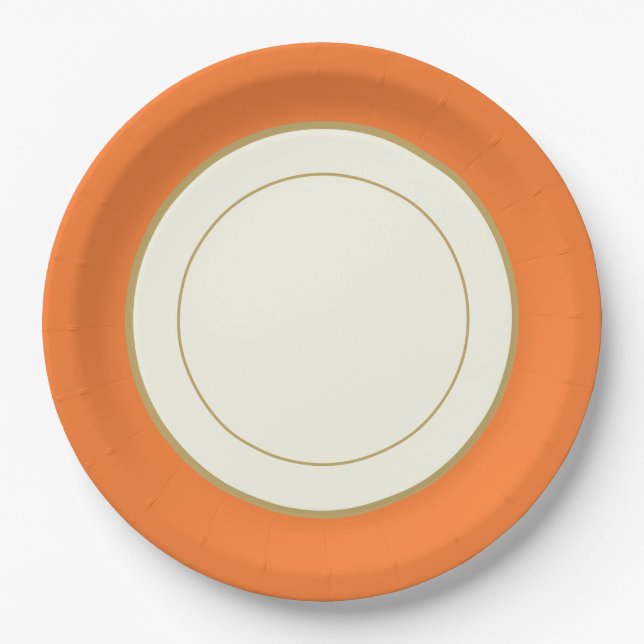 Happy Thanksgiving Turkey Rim Pappteller (Vorderseite)