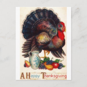 Happy Thanksgiving Vintag Türkei Feiertagspostkarte