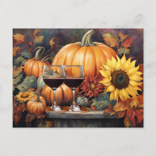 Happy Thanksgiving Weinland Niedlich Feiertagspostkarte