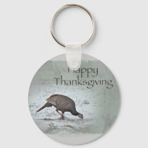 Happy Thanksgiving Wild Türkei Schlüsselanhänger