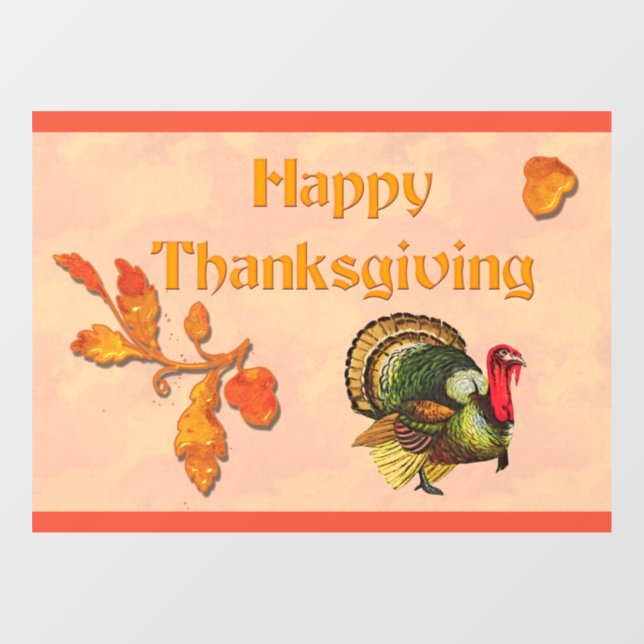 Happy Thanksgiving Window Cloning Fensteraufkleber (Blatt)