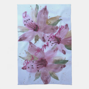 Happy Thought Floral Tee Handtuch
