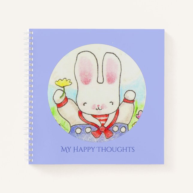 Happy Thoughts Sailor Bunny Journal Notizbuch (Vorderseite)
