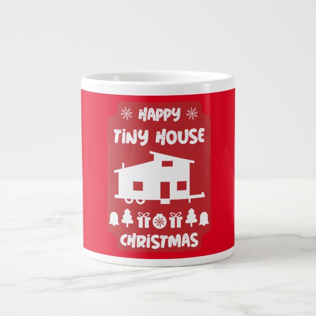 Happy Tiny House Christmas Jumbo-Tasse (Vorderseite)