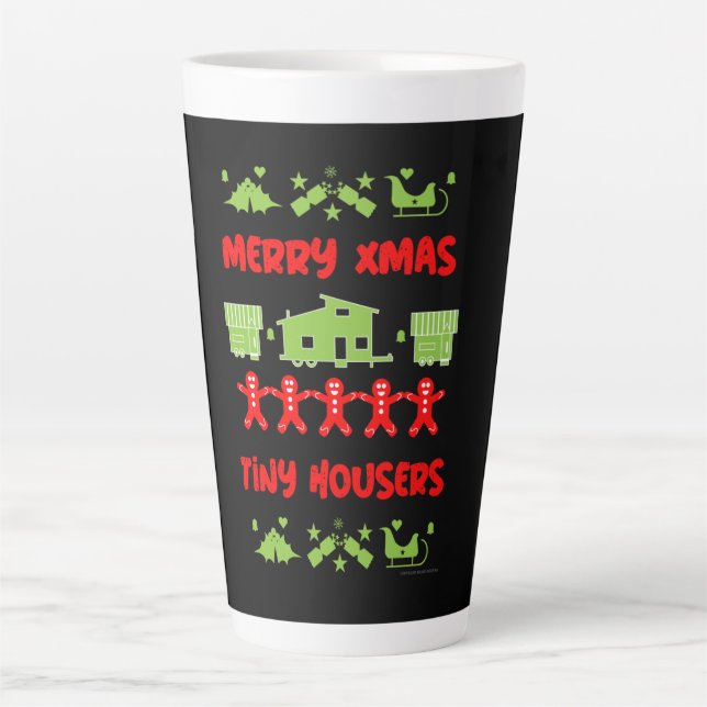 Happy Tiny House Christmas Milchtasse (Vorderseite)