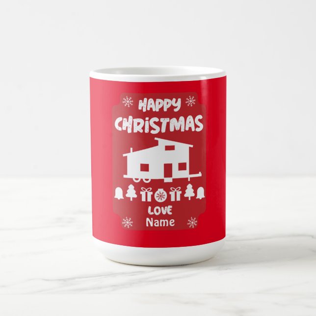 Happy Tiny House Christmas Verwandlungstasse (Zentrum)